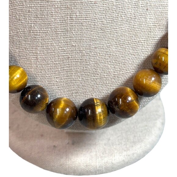 Jay King Tigers Eye Beaded Necklace & Bracelet Set DTR Sterling Silver Clasp Lot - Picture 8 of 14